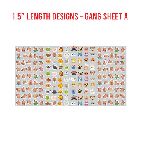 Animal Premade UV DTF 1 Foot Gang Sheet