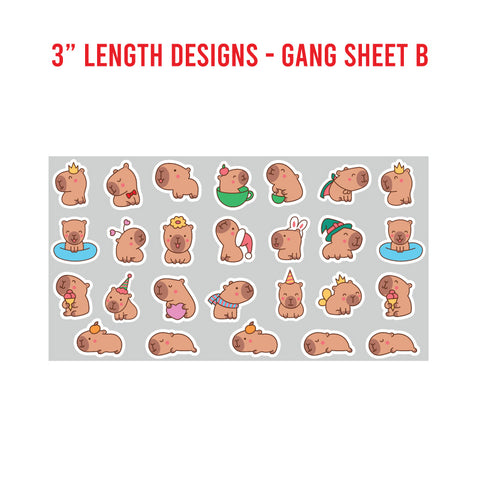 Animal Premade UV DTF 1 Foot Gang Sheet