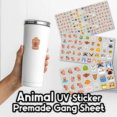 Animal Premade UV DTF 1 Foot Gang Sheet