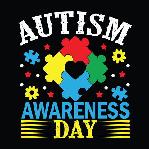 Autism Awareness DTF Transfer Designs (4", 6", 8", 11" Length Available)