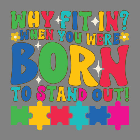 Autism Awareness DTF Transfer Designs (4", 6", 8", 11" Length Available)