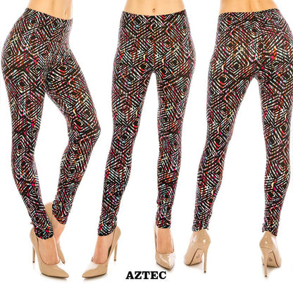 Miscellaneous Patterned Ultra Soft Leggings (Regular/Plus Size)