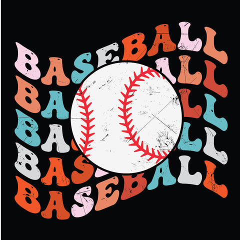 Baseball DTF Transfer Designs (4", 6", 8", 11" Length Available)