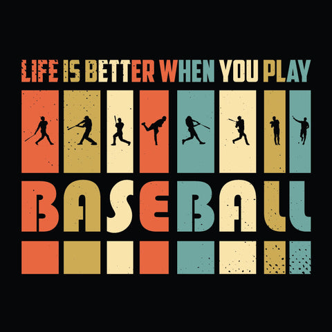 Baseball DTF Transfer Designs (4", 6", 8", 11" Length Available)