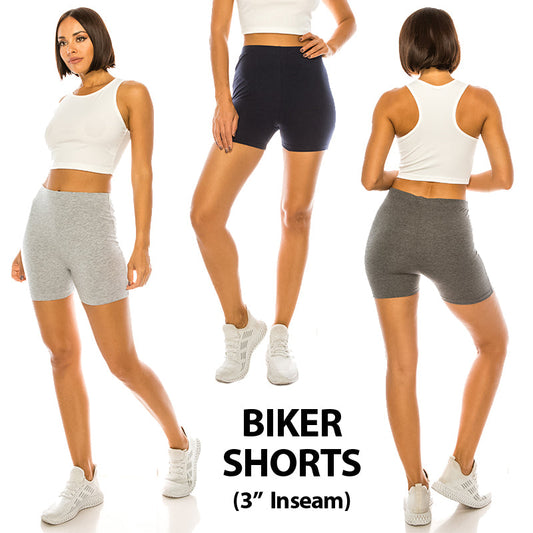 Biker Leggings Shorts (3" Inseam)