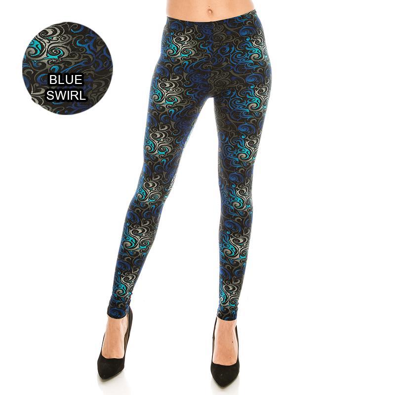 Blue Swirl Leggings