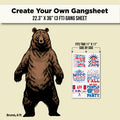 A product listing graphic for a custom 22.3 x 36 gang sheet.