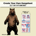 A product listing graphic for a custom 22.3 x 48 gang sheet.