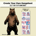 A product listing graphic for a custom 22.3 x 60 gang sheet.