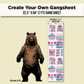 A product listing graphic for a custom 22.3 x 84 gang sheet.