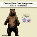 A product listing graphic for a custom 22.3 x 12 gang sheet.