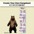 A product listing graphic for a custom 22.3 x 96 gang sheet.