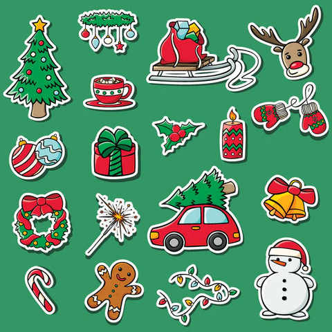 UV DTF Christmas Assorted Sticker Set (6" x 6")