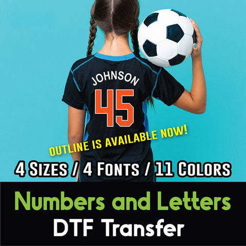 DTF4Prints Numbers and Letters DTF Transfer