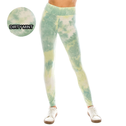 Tie Dye High Waist Yoga Ultra Soft Leggings (Regular/Plus Size)