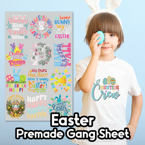 Easter Premade DTF 1 Yard Gang Sheet