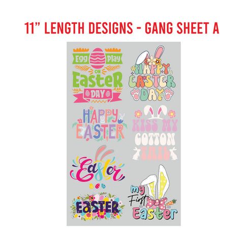 Easter Premade DTF 1 Yard Gang Sheet