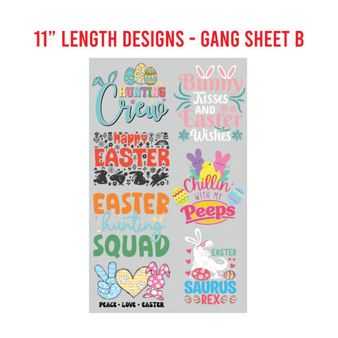 Easter Premade DTF 1 Yard Gang Sheet