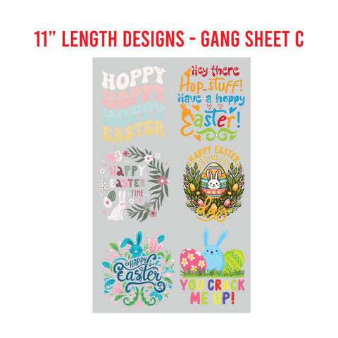Easter Premade DTF 1 Yard Gang Sheet