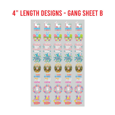 Easter Premade DTF 1 Yard Gang Sheet