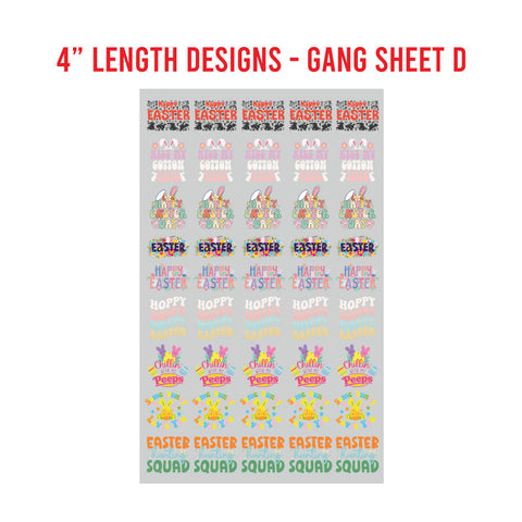 Easter Premade DTF 1 Yard Gang Sheet