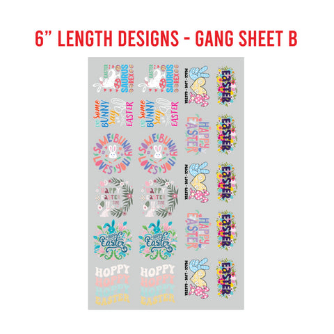 Easter Premade DTF 1 Yard Gang Sheet