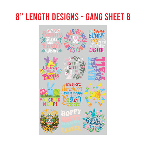 Easter Premade DTF 1 Yard Gang Sheet