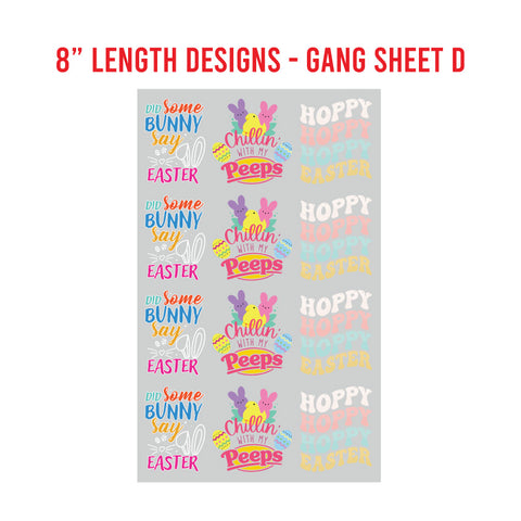 Easter Premade DTF 1 Yard Gang Sheet