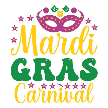 Mardi Gras DTF Transfer Designs (4", 8", 11" available)