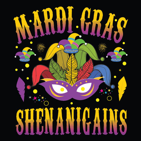 Mardi Gras DTF Transfer Designs (4", 6", 8", 11" Length Available)
