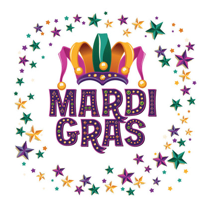 Mardi Gras DTF Transfer Designs (4", 8", 11" available)