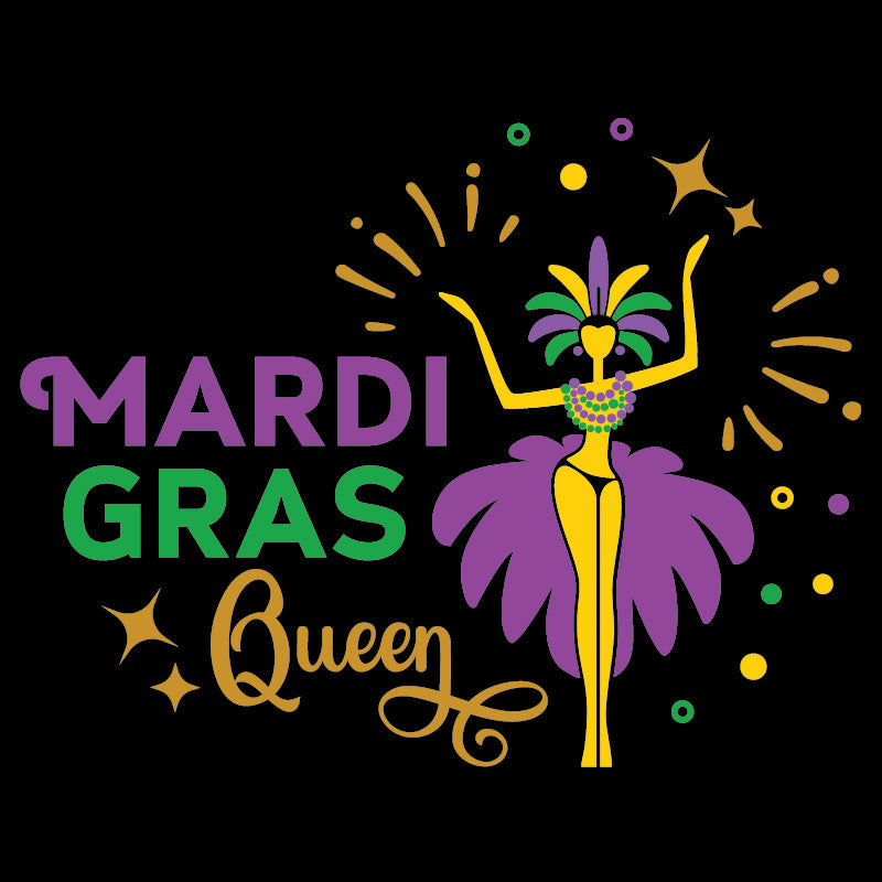 Mardi Gras DTF Transfer Designs (4", 8", 11" available)