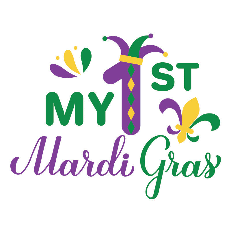 Mardi Gras DTF Transfer Designs (4", 8", 11" available)