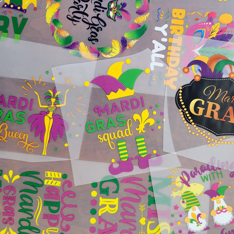 Mardi Gras DTF Transfer Designs