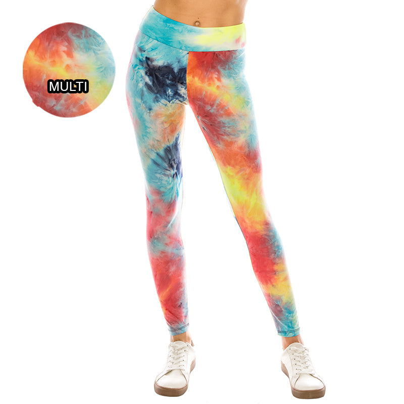 Tie Dye High Waist Yoga Ultra Soft Leggings (Regular/Plus Size)