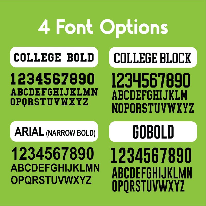 Numbers and Letters DTF Transfer