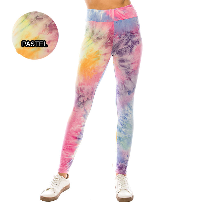 Tie Dye High Waist Yoga Ultra Soft Leggings (Regular/Plus Size)