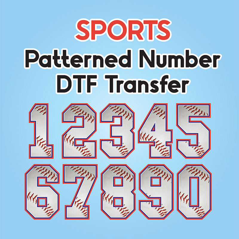 Patterned Number DTF Transfer