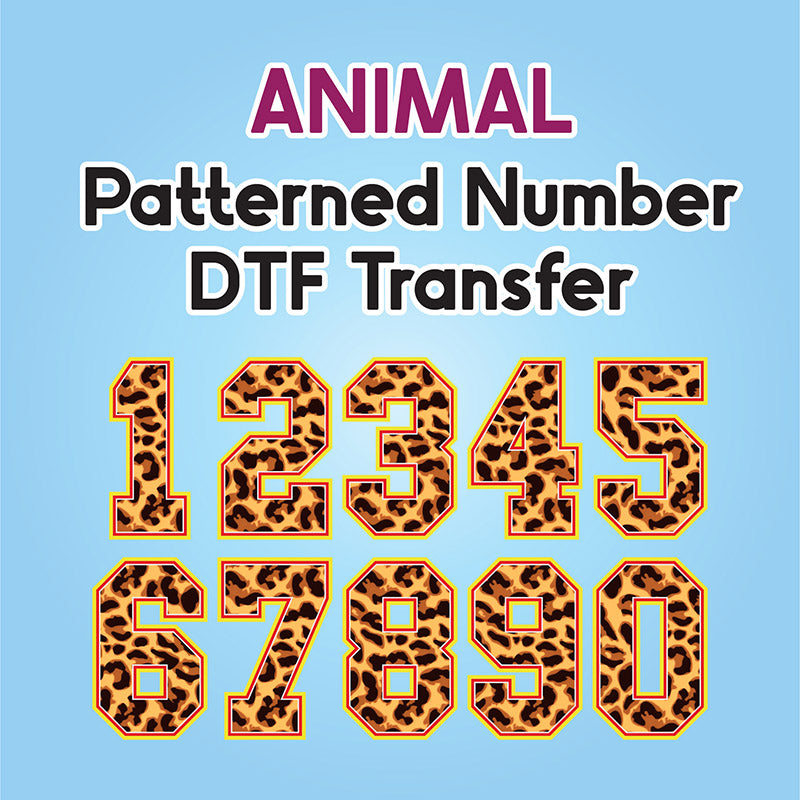 Patterned Number DTF Transfer