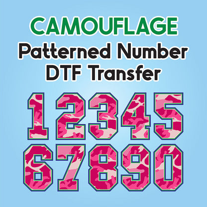 Patterned Number DTF Transfer