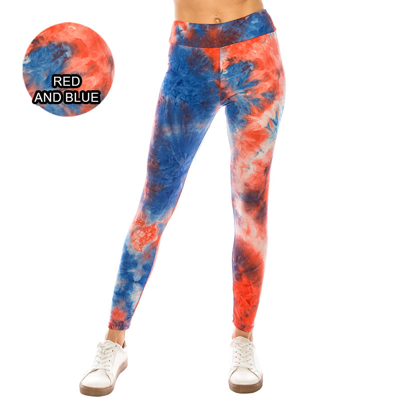 Tie Dye High Waist Yoga Ultra Soft Leggings (Regular/Plus Size)