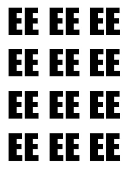 Screen Printed Letters Set HTP (2" tall)