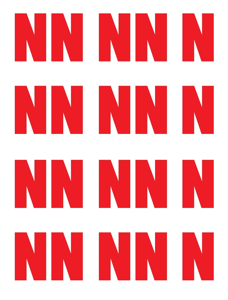 Screen Printed Letters Set HTP (2" tall)