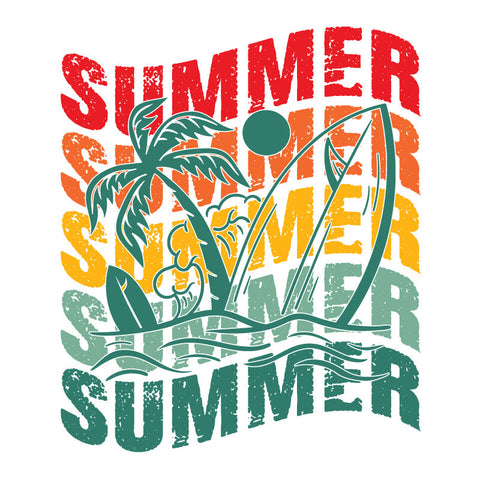 Summer DTF Transfer Designs (4", 6", 8", 11" Length Available)
