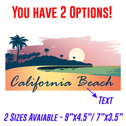 Sunset Beach Custom Design for T-Shirts (2 Sizes)