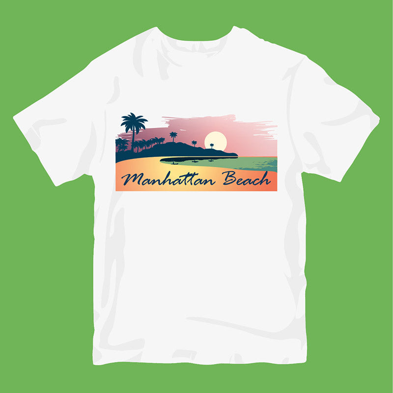 Sunset Beach Custom Design for T-Shirts (2 Sizes)