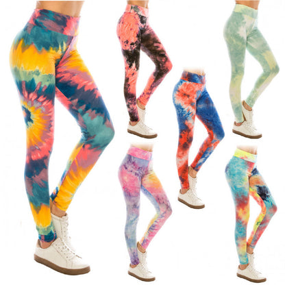 Tie Dye High Waist Yoga Ultra Soft Leggings (Regular/Plus Size)