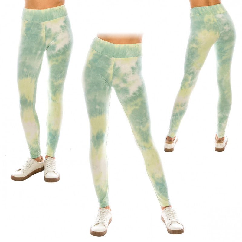 Tie Dye High Waist Yoga Ultra Soft Leggings (Regular/Plus Size)