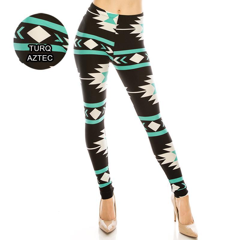 Turquoise Aztec Leggings 