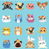 UV DTF Animal Assorted Sticker Set (6" x 6")